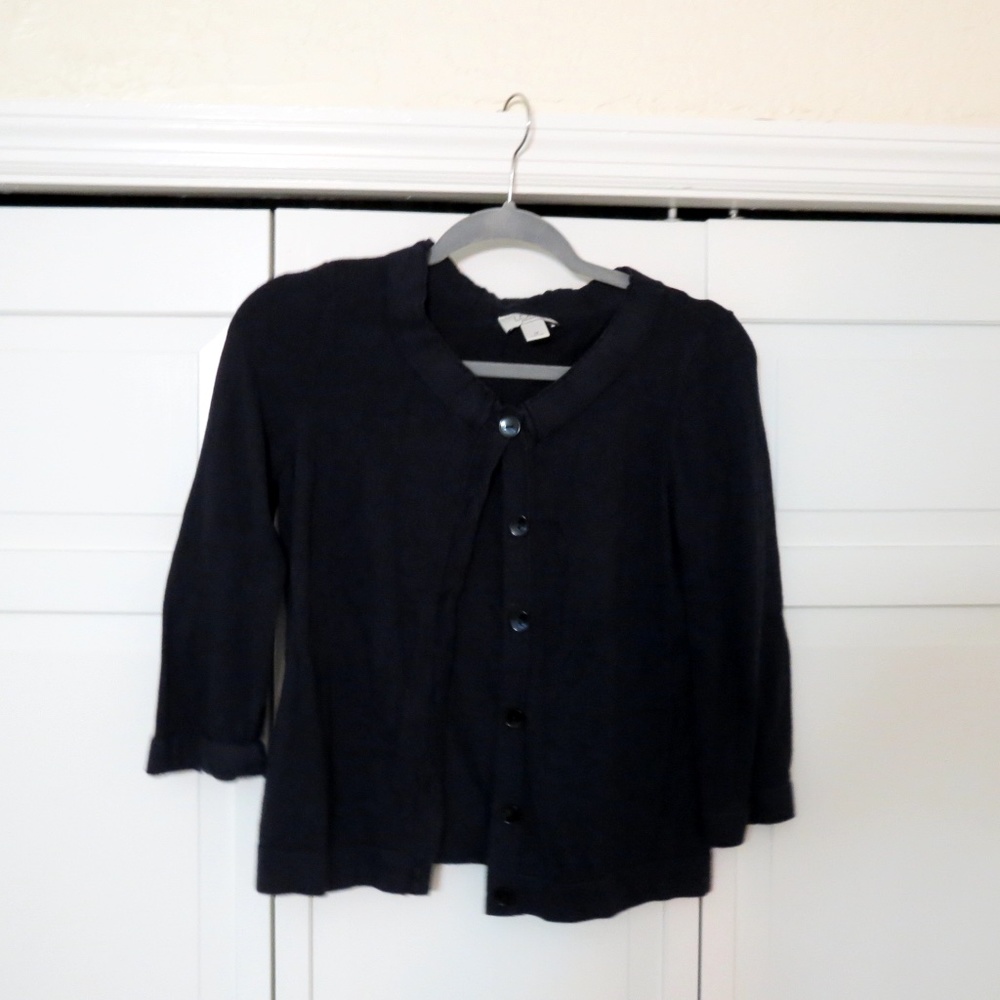 Ann Taylor LOFT petites Navy Cardigan